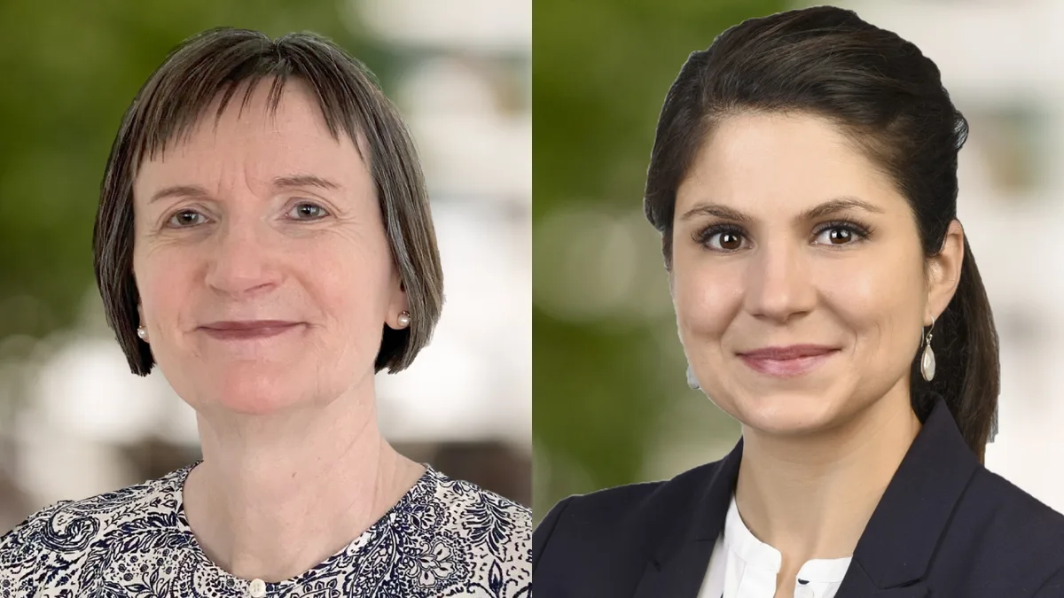 Helena Boss Brühwiler (links) und Katrin Vögeli rücken in den Dübendorfer Gemeinderat nach. Bildkombo mit Helena Boss Brühwiler und Katrin Vögeli von der GLP Dübendorf.